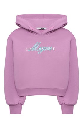 Детский хлопковое худи MSGM KIDS сиреневого цвета по цене 7995 руб., арт. MS026834 | Фото 1 Детский хлопковое худи MSGM KIDS сиреневого цвета, арт. MS026834 | Фото 1