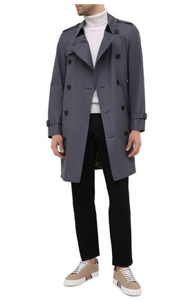 Мужские кожаные кеды BURBERRY бежевого цвета по цене 44350 руб., арт. 8037195 | Фото 2 Мужские кожаные кеды BURBERRY бежевого цвета, арт. 8037195 | Фото 2