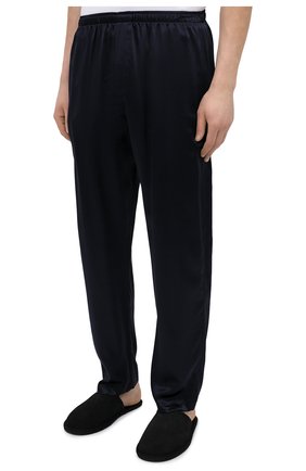 Мужская шелковая пижама ZIMMERLI темно-синего цвета, арт. 6000-75130 | Фото 5 (Материал внешний: Шелк; Рукава: Длинные; Длина (брюки, джинсы): Стандартные; Кросс-КТ: домашняя одежда; Длина (для топов): Стандартные)