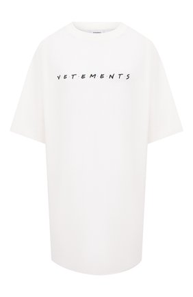 Женская хлопковая футболка VETEMENTS белого цвета по цене 32300 руб., арт. UE51TR340W 1611/W | Фото 1 Женская хлопковая футболка VETEMENTS белого цвета, арт. UE51TR340W 1611/W | Фото 1