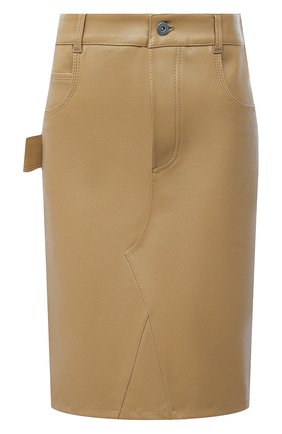 Женская кожаная юбка BOTTEGA VENETA бежевого цвета по цене 228500 руб., арт. 647682/V05G0 | Фото 1 Женская кожаная юбка BOTTEGA VENETA бежевого цвета, арт. 647682/V05G0 | Фото 1 (Женское Кросс-КТ: Замша и кожа, Юбка-карандаш; Материал подклада: Хлопок; Длина Ж (юбки, платья, шорты): Мини; Материал внешний: Натуральная кожа)