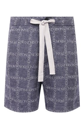 Мужские льняные шорты JW ANDERSON темно-синего цвета по цене 49950 руб., арт. SR0019 PG0211 | Фото 1 Мужские льняные шорты JW ANDERSON темно-синего цвета, арт. SR0019 PG0211 | Фото 1