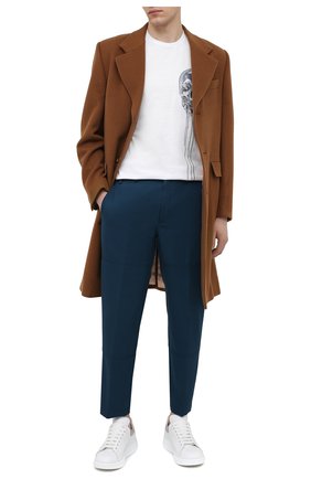 Мужские шерстяные брюки LANVIN синего цвета по цене 66800 руб., арт. RM-TR0060-4576-P21 | Фото 2 Мужские шерстяные брюки LANVIN синего цвета, арт. RM-TR0060-4576-P21 | Фото 2