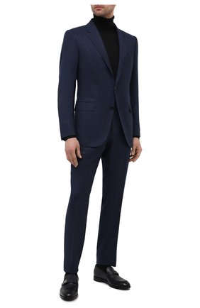 Мужские кожаные лоферы ERMENEGILDO ZEGNA синего цвета по цене 68700 руб., арт. A4944X-LHNAX | Фото 2 Мужские кожаные лоферы ERMENEGILDO ZEGNA синего цвета, арт. A4944X-LHNAX | Фото 2