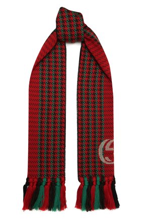 Мужской шерстяной шарф GUCCI красного цвета по цене 0 руб., арт. 648955/4GAAL | Фото 1 Мужской шерстяной шарф GUCCI красного цвета, арт. 648955/4GAAL | Фото 1 (Мужское Кросс-КТ: Шарфы - с бахромой; Материал: Текстиль, Шерсть; Региональные ограничения белый список (Axapta Mercury): RU; Кросс-КТ: шерсть)