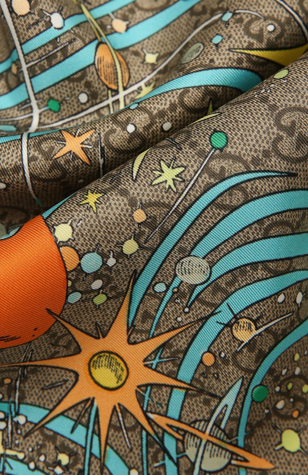 Мужской шелковый шарф disney x gucci GUCCI бежевого цвета по цене 39700 руб., арт. 649635/4G001 | Фото 2 Мужской шелковый шарф disney x gucci GUCCI бежевого цвета, арт. 649635/4G001 | Фото 2