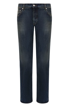 Мужские джинсы ALEXANDER MCQUEEN синего цвета по цене 67600 руб., арт. 625680/QQY79 | Фото 1 Мужские джинсы ALEXANDER MCQUEEN синего цвета, арт. 625680/QQY79 | Фото 1 (Силуэт М (брюки): Прямые; Материал внешний: Хлопок; Длина (брюки, джинсы): Стандартные; Кросс-КТ: Деним; Детали: Потертости; Стили: Кэжуэл)