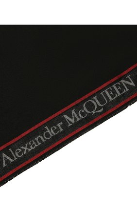 Мужской шарф из шерсти и шелка ALEXANDER MCQUEEN черного цвета по цене 47350 руб., арт. 595950/4807Q | Фото 2 Мужской шарф из шерсти и шелка ALEXANDER MCQUEEN черного цвета, арт. 595950/4807Q | Фото 2 (Материал: Текстиль, Шерсть, Шелк; Кросс-КТ: шерсть, шелк)