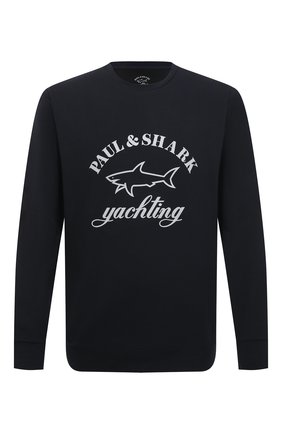 Мужской хлопковый свитшот PAUL&SHARK темно-синего цвета по цене 21650 руб., арт. 21411840/HLJ | Фото 1 Мужской хлопковый свитшот PAUL&SHARK темно-синего цвета, арт. 21411840/HLJ | Фото 1