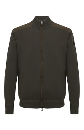 Мужской кардиган PAUL&SHARK темно-зеленого цвета по цене 37500 руб., арт. C0P1029/FUP | Фото 1 Мужской кардиган PAUL&SHARK темно-зеленого цвета, арт. C0P1029/FUP | Фото 1