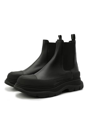 Мужские кожаные челси ALEXANDER MCQUEEN черного цвета, арт. 634617/WHZ61 | Фото 1 (Подошва: Массивная; Материал внутренний: Натуральная кожа; Мужское Кросс-КТ: Челси-обувь, Сапоги-обувь; Материал внешний: Кожа; Материал утеплителя: Без утеплителя)