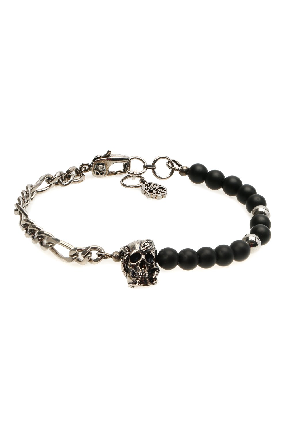Мужской браслет ALEXANDER MCQUEEN черного цвета, арт. 650933/I12ZY | Фото 1