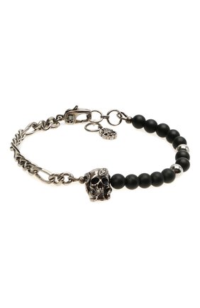 Мужской браслет ALEXANDER MCQUEEN черного цвета по цене 27750 руб., арт. 650933/I12ZY | Фото 1 Мужской браслет ALEXANDER MCQUEEN черного цвета, арт. 650933/I12ZY | Фото 1 (Материал: Металл)