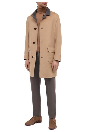 Мужские шерстяные брюки LORO PIANA коричневого цвета по цене 88700 руб., арт. FAL6169 | Фото 2 Мужские шерстяные брюки LORO PIANA коричневого цвета, арт. FAL6169 | Фото 2 (Длина (брюки, джинсы): Стандартные; Материал внешний: Шерсть; Случай: Повседневный; Материал подклада: Синтетический материал; Стили: Кэжуэл)