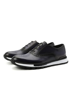 Мужские кожаные кроссовки BERLUTI синего цвета по цене 113000 руб., арт. S5322-001 | Фото 1 Мужские кожаные кроссовки BERLUTI синего цвета, арт. S5322-001 | Фото 1