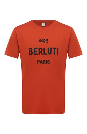 Мужская хлопковая футболка BERLUTI оранжевого цвета по цене 49950 руб., арт. R18JRS50-007 | Фото 1 Мужская хлопковая футболка BERLUTI оранжевого цвета, арт. R18JRS50-007 | Фото 1
