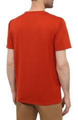 Мужская хлопковая футболка BERLUTI оранжевого цвета, арт. R18JRS50-007 | Фото 4 (Рукава: Короткие; Длина (для топов): Стандартные; Принт: С принтом; Материал внешний: Хлопок; Стили: Кэжуэл)