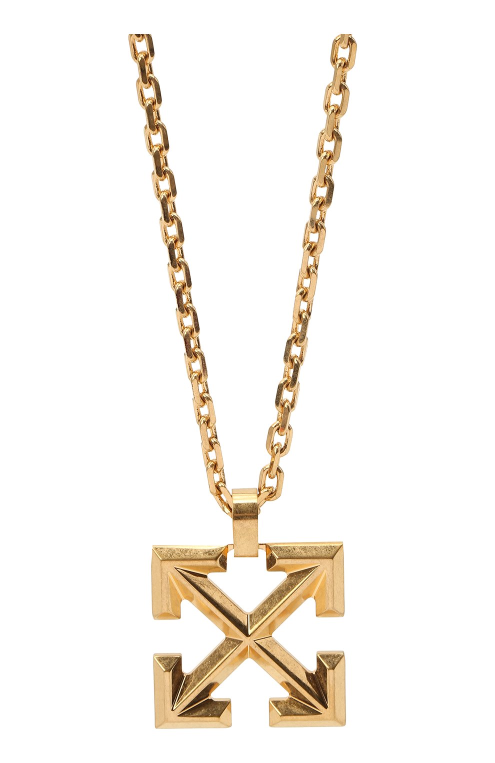 Мужского цепь с кулоном OFF-WHITE золотого цвета по цене 33700 руб., арт. 0M0B019R21MET0017600 | Фото 2 Мужского цепь с кулоном OFF-WHITE золотого цвета, арт. 0M0B019R21MET0017600 | Фото 2