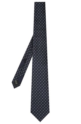 Мужской шелковый галстук ERMENEGILDO ZEGNA темно-синего цвета, арт. Z9D40/100 | Фото 2 (Материал: Шелк, Текстиль; Принт: С принтом)
