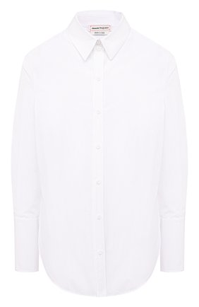 Женская хлопковая рубашка ALEXANDER MCQUEEN белого цвета по цене 51700 руб., арт. 584781/QAAAD | Фото 1 Женская хлопковая рубашка ALEXANDER MCQUEEN белого цвета, арт. 584781/QAAAD | Фото 1