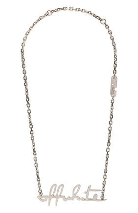 Женское колье OFF-WHITE серебряного цвета по цене 31900 руб., арт. 0W0B026R21MET0017200 | Фото 1 Женское колье OFF-WHITE серебряного цвета, арт. 0W0B026R21MET0017200 | Фото 1