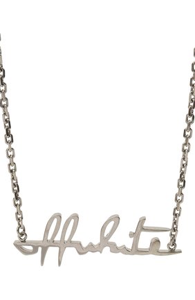 Женское колье OFF-WHITE серебряного цвета по цене 31900 руб., арт. 0W0B026R21MET0017200 | Фото 2 Женское колье OFF-WHITE серебряного цвета, арт. 0W0B026R21MET0017200 | Фото 2