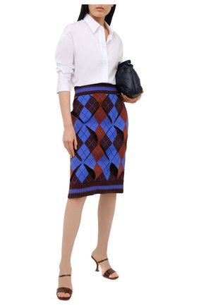 Женская юбка BURBERRY темно-синего цвета по цене 56450 руб., арт. 8037373 | Фото 2 Женская юбка BURBERRY темно-синего цвета, арт. 8037373 | Фото 2