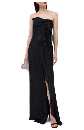 Женское шелковое платье ROLAND MOURET темно-синего цвета по цене 299500 руб., арт. SS21/S2216/F0432 | Фото 2 Женское шелковое платье ROLAND MOURET темно-синего цвета, арт. SS21/S2216/F0432 | Фото 2