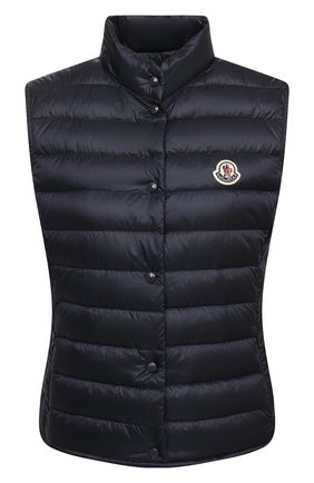 Женский пуховый жилет MONCLER темно-синего цвета по цене 50100 руб., арт. G1-093-1A102-00-53048 | Фото 1 Женский пуховый жилет MONCLER темно-синего цвета, арт. G1-093-1A102-00-53048 | Фото 1