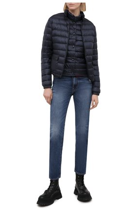 Женский пуховая куртка MONCLER темно-синего цвета по цене 64300 руб., арт. G1-093-1A101-00-53048 | Фото 2 Женский пуховая куртка MONCLER темно-синего цвета, арт. G1-093-1A101-00-53048 | Фото 2