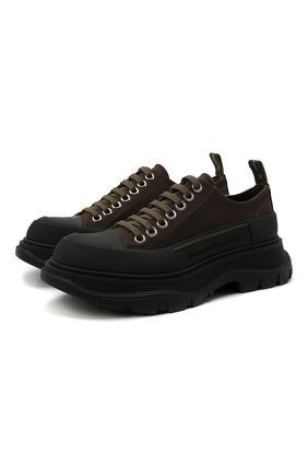 Женские текстильные ботинки tread slick ALEXANDER MCQUEEN хаки цвета по цене 52950 руб., арт. 611705/W4L51 | Фото 1 Женские текстильные ботинки tread slick ALEXANDER MCQUEEN хаки цвета, арт. 611705/W4L51 | Фото 1