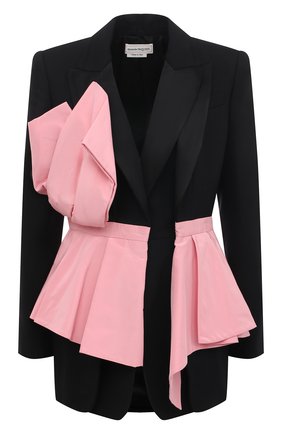 Женский жакет из шерсти и шелка ALEXANDER MCQUEEN черного цвета по цене 472500 руб., арт. 643531/QJAAA | Фото 1 Женский жакет из шерсти и шелка ALEXANDER MCQUEEN черного цвета, арт. 643531/QJAAA | Фото 1
