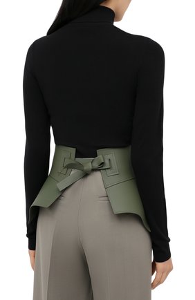 Женский кожаный пояс LOEWE светло-зеленого цвета, арт. S540250X17 | Фото 4 (Кросс-КТ: Широкие)