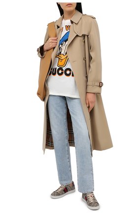 Женская хлопковая футболка disney x gucci GUCCI белого цвета по цене 61300 руб., арт. 615044/XJDBJ | Фото 2 Женская хлопковая футболка disney x gucci GUCCI белого цвета, арт. 615044/XJDBJ | Фото 2