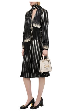Женское шелковое платье GUCCI черного цвета по цене 227800 руб., арт. 643440/ZAGHV | Фото 2 Женское шелковое платье GUCCI черного цвета, арт. 643440/ZAGHV | Фото 2