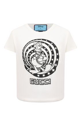 Женская хлопковая футболка disney x gucci GUCCI белого цвета по цене 36800 руб., арт. 644674/XJDBE | Фото 1 Женская хлопковая футболка disney x gucci GUCCI белого цвета, арт. 644674/XJDBE | Фото 1
