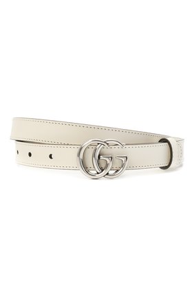 Женский кожаный ремень GUCCI белого цвета по цене 31100 руб., арт. 409417/0YA0P | Фото 1 Женский кожаный ремень GUCCI белого цвета, арт. 409417/0YA0P | Фото 1