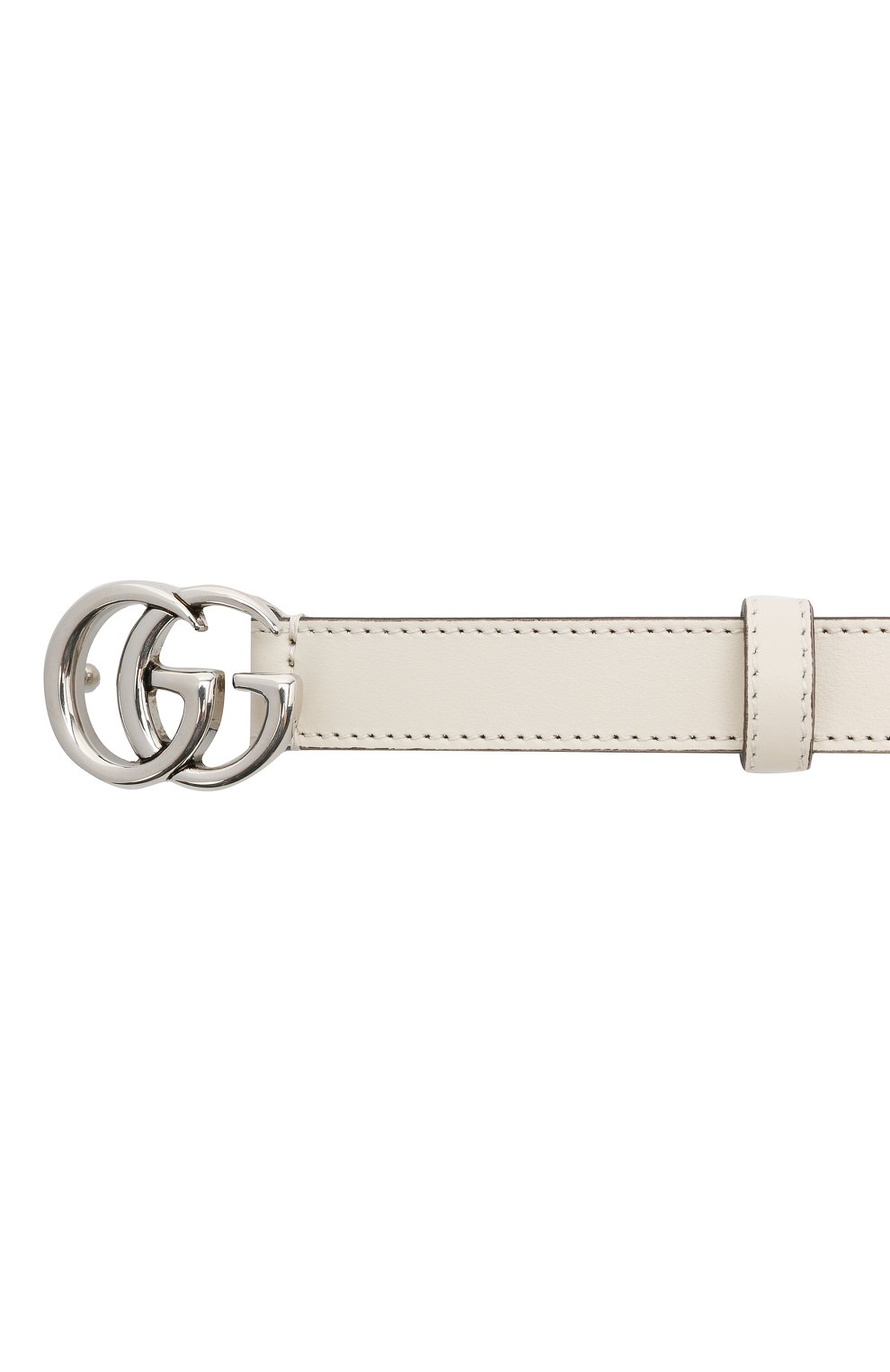 Женский белый кожаный ремень GUCCI 