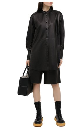 Женская кожаная рубашка DROME черного цвета по цене 99500 руб., арт. DPDA523P/D400P | Фото 2 Женская кожаная рубашка DROME черного цвета, арт. DPDA523P/D400P | Фото 2