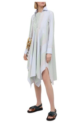 Женское хлопковое платье JW ANDERSON голубого цвета по цене 66850 руб., арт. DR0156 PG0434 | Фото 2 Женское хлопковое платье JW ANDERSON голубого цвета, арт. DR0156 PG0434 | Фото 2