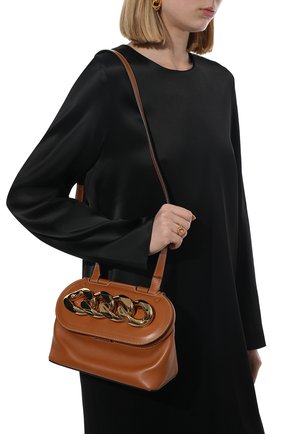 Женская сумка chain lid JW ANDERSON коричневого цвета по цене 79950 руб., арт. HB0317 LA0020 | Фото 2 Женская сумка chain lid JW ANDERSON коричневого цвета, арт. HB0317 LA0020 | Фото 2