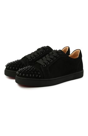 Женские кожаные кеды vieira spikes CHRISTIAN LOUBOUTIN черного цвета по цене 61900 руб., арт. 3191433/VIEIRA SPIKES FLAT | Фото 1 Женские кожаные кеды vieira spikes CHRISTIAN LOUBOUTIN черного цвета, арт. 3191433/VIEIRA SPIKES FLAT | Фото 1