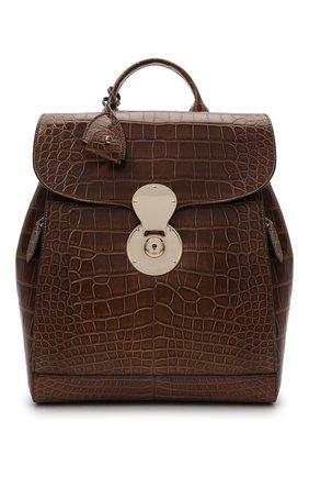 Женский рюкзак ricky из кожи аллигатора RALPH LAUREN коричневого цвета по цене 1845000 руб., арт. 435838537/AMIS | Фото 1 Женский рюкзак ricky из кожи аллигатора RALPH LAUREN коричневого цвета, арт. 435838537/AMIS | Фото 1