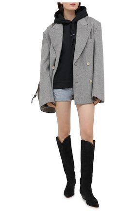 Женские джинсовые шорты GOLDEN GOOSE DELUXE BRAND голубого цвета по цене 47350 руб., арт. GWP00231.P000462 | Фото 2 Женские джинсовые шорты GOLDEN GOOSE DELUXE BRAND голубого цвета, арт. GWP00231.P000462 | Фото 2