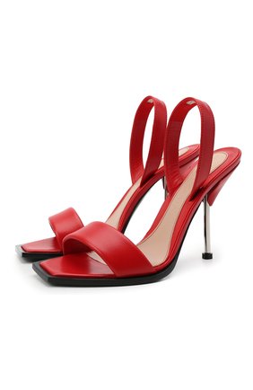 Женские кожаные босоножки ALEXANDER MCQUEEN красного цвета по цене 69950 руб., арт. 651808/WHS4I | Фото 1 Женские кожаные босоножки ALEXANDER MCQUEEN красного цвета, арт. 651808/WHS4I | Фото 1