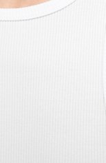 Женская майка AGOLDE белого цвета, арт. A7041-1260 | Фото 5 (Кросс-КТ: без рукавов; Женское Кросс-КТ: Майка-одежда; Длина (для топов): Стандартные; Материал внешний: Хлопок, Растительное волокно)