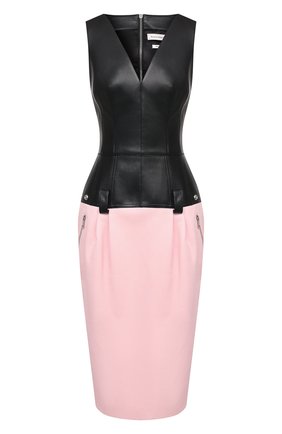 Женское кожаное платье ALEXANDER MCQUEEN разноцветного цвета по цене 427500 руб., арт. 650202/Q5AFP | Фото 1 Женское кожаное платье ALEXANDER MCQUEEN разноцветного цвета, арт. 650202/Q5AFP | Фото 1 (Женское Кросс-КТ: Платье-одежда; Материал подклада: Шелк; Рукава: Без рукавов; Длина Ж (юбки, платья, шорты): До колена; Стили: Гламурный; Случай: Повседневный; Материал внешний: Натуральная кожа; Региональные ограничения белый список (Axapta Mercury): RU)
