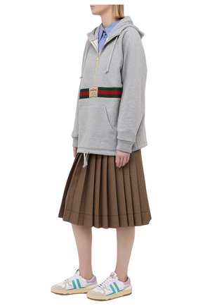 Женский хлопковое худи GUCCI серого цвета по цене 97200 руб., арт. 644656/XJC3W | Фото 2 Женский хлопковое худи GUCCI серого цвета, арт. 644656/XJC3W | Фото 2