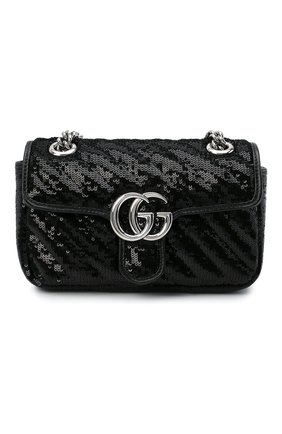 Женская сумка gg marmont 2.0 mini GUCCI черного цвета по цене 191000 руб., арт. 446744/9SYWP | Фото 1 Женская сумка gg marmont 2.0 mini GUCCI черного цвета, арт. 446744/9SYWP | Фото 1 (Материал: Текстиль; Размер: mini; Ремень/цепочка: С цепочкой, На ремешке; Сумки-технические: Сумки через плечо; Женское Кросс-КТ: Вечерняя сумка)