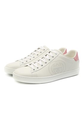 Женские кожаные кеды ace GUCCI розового цвета по цене 47800 руб., арт. 598527/AY070 | Фото 1 Женские кожаные кеды ace GUCCI розового цвета, арт. 598527/AY070 | Фото 1